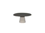 Dutchdeluxes - Ceramica Cotta - Alzata Per Torta - Media - Diametro 25 Cm - Grigio/Bianco