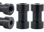 Riduzione Adattatore 1/4""" A 3/8"""" Treppiede In Alluminio Nero 28 Mm"