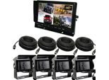 Set Composto Da Monitor Ahd Da 10'', 4 Telecamere Quad 720P, Cavo