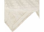 Eurofirany | Tovaglia - Tovaglia Da Centro - Tovaglia Beige - 85 X 85 Cm - Lavorata All'uncinetto