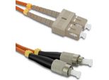 Qoltec Sc/Upc - Fc/Upc Glasfaser-Patchkabel | Multimode | 50/125 | OM2 | Duplex | 5 M