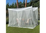 Zanzariera 3X3M Bianca Per Terrazzo Gazebo Veranda Zanzariera