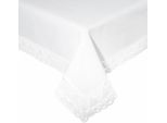 Eurofirany | Tovaglia - Tovaglia - 140 X 260 Cm - Bianco - Tovaglia - Pizzo All'uncinetto