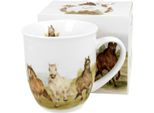 Duo | Mug - Tazza Da Caffè - 400 Ml - Motivo Cavallo - Porcellana - Tazza Da Tè - Confezione Natalizia