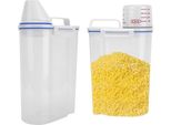 Contenitore Di Stoccaggio - 2 Pezzi Ermetici Di Farina Di Riso E Cereali - Contenitore Per Alimenti Secchi - Scatola Di Plastica Per L'umidità - Scatola Di Stoccaggio Per La Casa