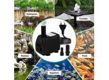 Mini Pompa D'acqua Ultra-Silenziosa (600 L/H 10 W) Pompa Per Acquari A Corsa Elevata, Pompa Per Fontane - Cavo Di Alimentazione 15 M - 2 Ugelli - Pompa Per Acquari Laghetti Fontane Idroponiche