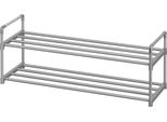 Scarpiera A 2 Livelli Per 8/10 Paia Di Scarpe - Impilabile - Grigio - 30 X 92 X 34 Cm