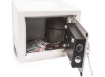 Cassaforte Ignifuga Per Denaro - Cassaforte Ignifuga Con Chiave - Cassaforte Per Denaro - Cassaforte Con Chiave - Cassaforte Ignifuga E Antieffrazione - Cassaforte Privata - Serratura A Doppio Catenaccio - Bianco
