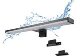 Applique Led Slim Per Bagno E Specchio, Alluminio, 8W, 40Cm, IP44, Luce Bianca Neutra 4000K, Nero