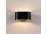 Applique Per Interni In Alluminio Nero Con Uplight E Downlight, Attacco G9 (Lampadina Non Inclusa)