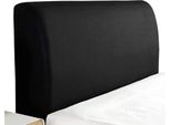 Copritestiera, Copritestiera Elastica Antipolvere, Protezione Per La Schiena, Copertura Protettiva All-Inclusive, Nero, 180 Cm, Per (Testiera 170-190 Cm)