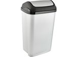 Portarifiuti Swantje Silver 50L Con Coperchio Basculante - Contenuto Html Aggiunto Portarifiuti A Pedale 50 Litri