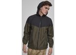 Urban Classics Uomo 2-Tone Tech Windrunner Blk/Darkolive - 4XL