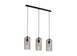 Eglo Lampada A Sospensione Roccamena 3 Lampade Nero E Rame