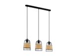 Eglo 43313 Anwick E27 Tripla Lampada A Sospensione 880X180Mm Nero Natura