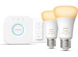Philips Hue White Ambiance Starter Kit Bridge 2 Lampadine Smart E27 75W Dimmer Switch