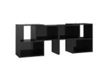 Mobile Tv Nero Lucido 104X30X52Cm Materiale A Base Di Legno