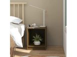 Comodino Marrone Miele 35,5X33,5X41,5 Cm In Legno Di Pino Massiccio