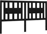 Vidaxl Testiera Nera 166X4X100 Cm In Legno Di Pino Massiccio
