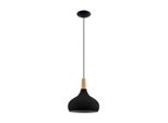 Sabinar Lampada A Sospensione Lampada A Sospensione Lampada A Sospensione - H110 X Ø28 Cm - Nero, Marrone - 1X40W Escl. - IP20