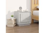 Comodino Grigio Cemento 44X35X45 Cm Materiale A Base Di Legno