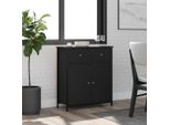 Vidaxl Credenza Nera 70X30X80 Cm Materiale A Base Di Legno