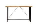 Tavolo Da Bar 180X70X107 Cm In Legno Massiccio Di Mango E Ferro