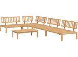 Vidaxl Set Di Divani Da Giardino A 5 Pezzi In Pallet Di Legno Massiccio Di Acacia