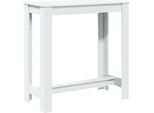 Vidaxl Tavolo Da Bar Bianco 102X50X103,5 Cm In Legno
