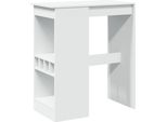 Vidaxl Tavolo Da Bar Con Ripiano Bianco 90X47,5X103,5 Cm Materiale A Base Di Legno