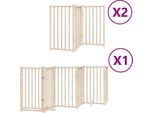 Vidaxl Cancello Per Cani A 12 Pezzi Con Porta Pieghevole 600 Cm In Legno Di Pioppo