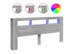 Vidaxl Testata Led Grigio Sonoma 220X18,5X103,5 Cm Materiale A Base Di Legno