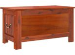 Cassapanca Con Coperchio In Legno Massiccio Di Acacia Marrone