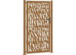 Vidaxl Cancello Da Giardino 100X175 Cm In Acciaio Resistente Agli Agenti Atmosferici Trace Design