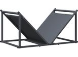 Vidaxl Porta Legna Antracite 70X43X34,5 Cm Acciaio Laminato A Freddo