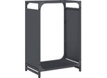Vidaxl Porta Legna Antracite 44X28X65 Cm Acciaio Laminato A Freddo