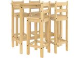 Vidaxl Set Da Bar 5 Pezzi In Legno Di Pino Massiccio