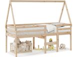 Vidaxl Letto A Soppalco Con Tetto 80X200 Cm In Legno Di Pino Massiccio