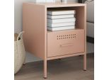 Vidaxl Comodino Rosa 36X39X50,5 Cm Acciaio