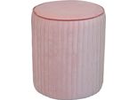 Hocker Home Affaire, Rosa, B:38Cm H:46Cm T:38Cm, Samtbezug 100% Polyester, Hocker, Hocker