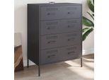 Vidaxl Credenza Antracite 68X39X89 Cm Acciaio