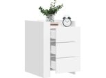 Vidaxl Comodino Bianco 45X50X65 Cm Materiale A Base Di Legno