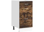 Vidaxl Armadio Base Lyon Rovere Fumé 40X46X81,5 Cm Materiale A Base Di Legno