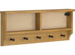 Vidaxl Appendiabiti Da Parete Sandnes 87X12X35 Cm In Legno Di Pino Massiccio