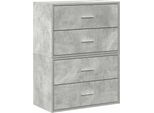 Vidaxl Armadietti Con 2 Cassetti 2 Pz. Grigio Cemento 60X31X40 Cm