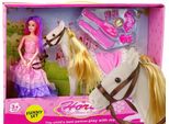 Bambola Principessa Con Pony Bianco + Accessori