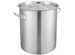 Pentola Di Cottura - Acciaio Inox 39,7 L - Pentola Per Zuppa Grande Con Setaccio - Pentola Per Asparagi E Per Salse - Pratica Pentola Per Cottura A Induzione Per Ingredienti Di Grandi Dimensioni - 350 X 410 Mm