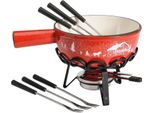 Set Fonduta 6 Forchette Rosso Tableandcook Sh-C20R