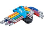 Bgs Set Di Chiavi Angolari Multicolore A Profilo T Corto (Per Torx) Con Foro T10 - T50 9 Pezzi - 74460
