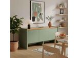 Credenza Moderna A 3 Ante Rettangolare L140 Cm Verde - Oviala Gina
